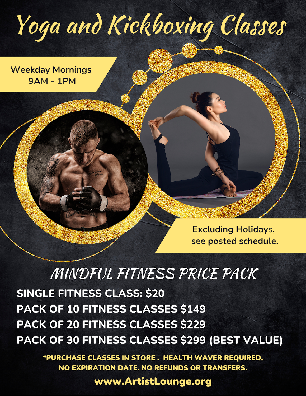 Yoga and Kickboxing Class