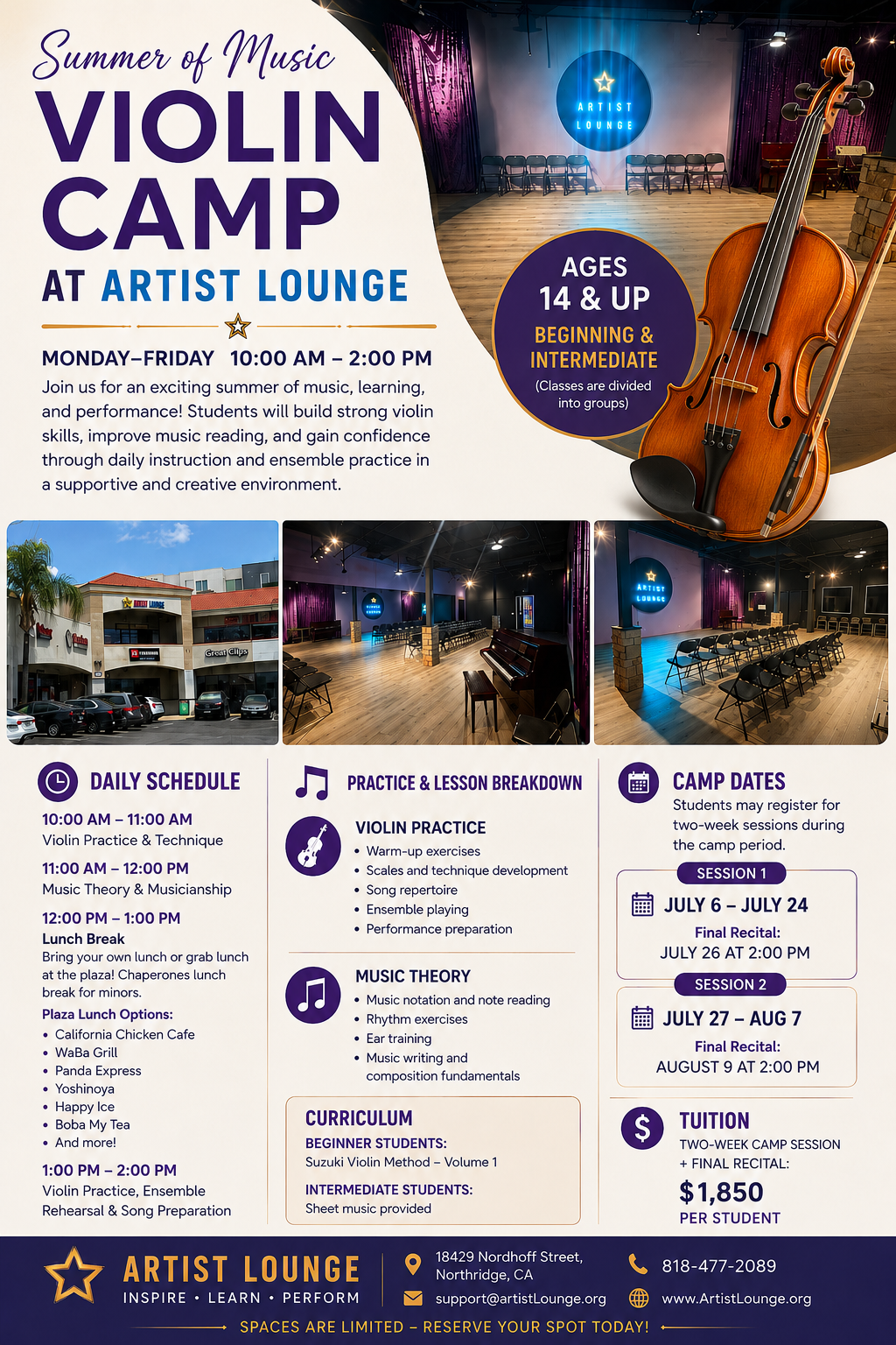 Summer of Music Violin Camp