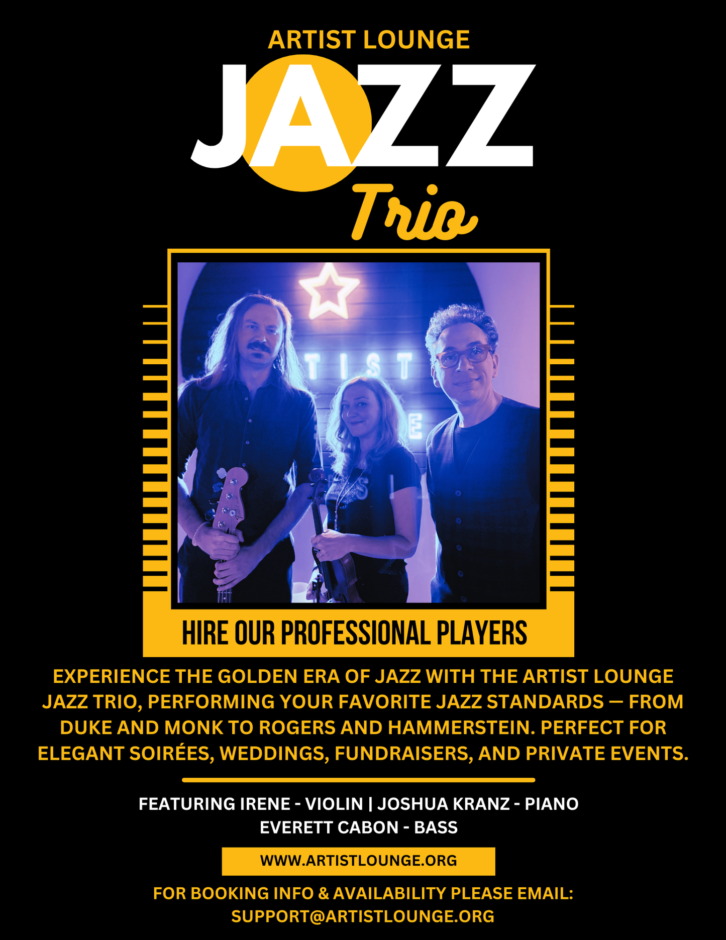 Jazz Trio for Hire