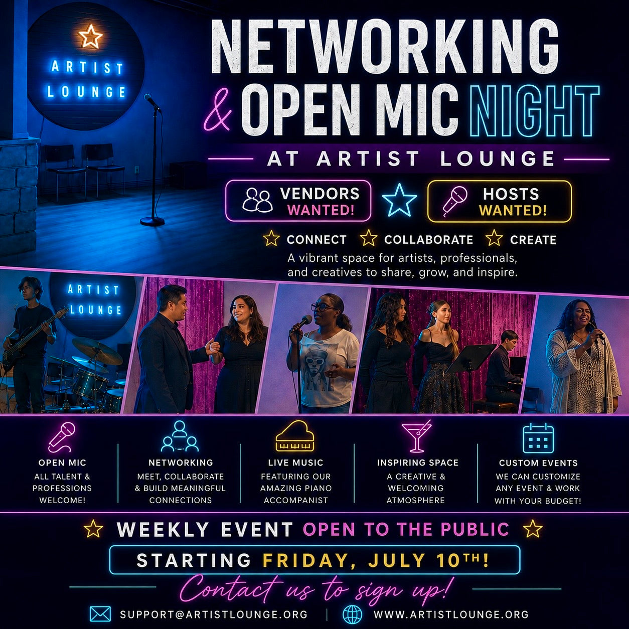 Networking & Open Mic Nights